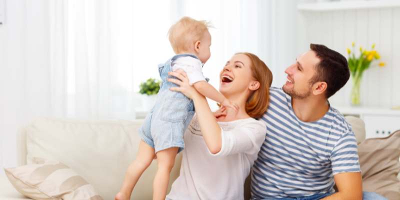 Family enjoying a new financed AC unit